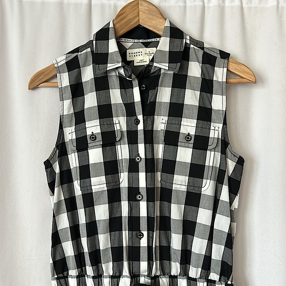 Broome Street Kate Spade Black/White Sleeveless Romper Shorts Set **Size S**🌸🌸 - Picture 3 of 4